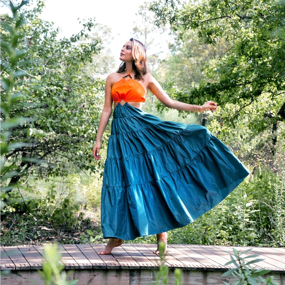 STAUD: Dome Taffeta Dress